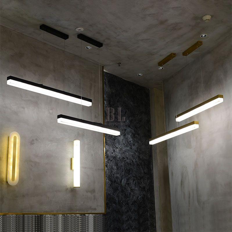 Alabaster Simple Kitchen Island Linear Chandelier-Chandelier-casivra-casivra