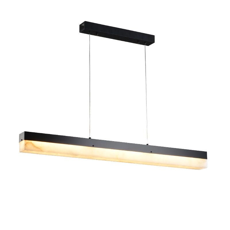 Alabaster Simple Kitchen Island Linear Chandelier-Chandelier-casivra-39.37"L*2.36"W*2.36"H-Black-casivra