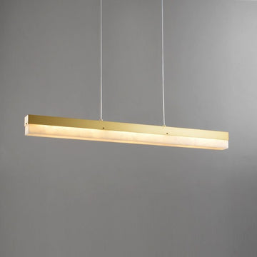Alabaster Simple Kitchen Island Linear Chandelier-Chandelier-casivra-39.37"L*2.36"W*2.36"H-Brass-casivra