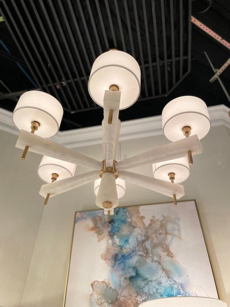 Alabaster Six - Light Chandelier - casivra