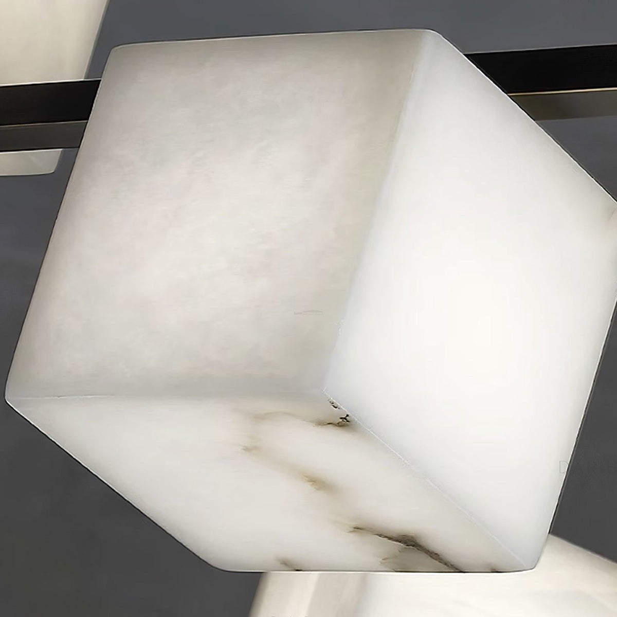 Alabaster Square Box Chandelier with 4/5/6/8/9 heads - 9 Heads L 41.3" x W 41.3" x H 17.7" / L 105cm x W 105cm x H 45cmBrass & Black & Whitecasivra