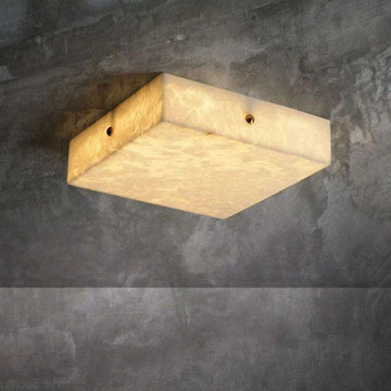 Alabaster Square Flushmount - 15.8"Lcasivra