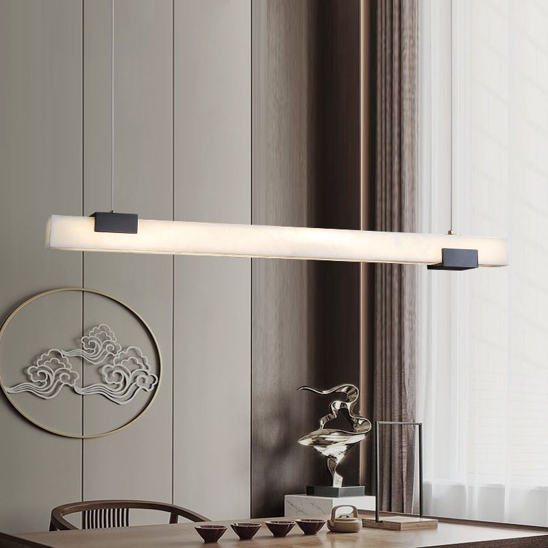 Alabaster Square Pillar Dining Chandelier - 39.37" Lcasivra