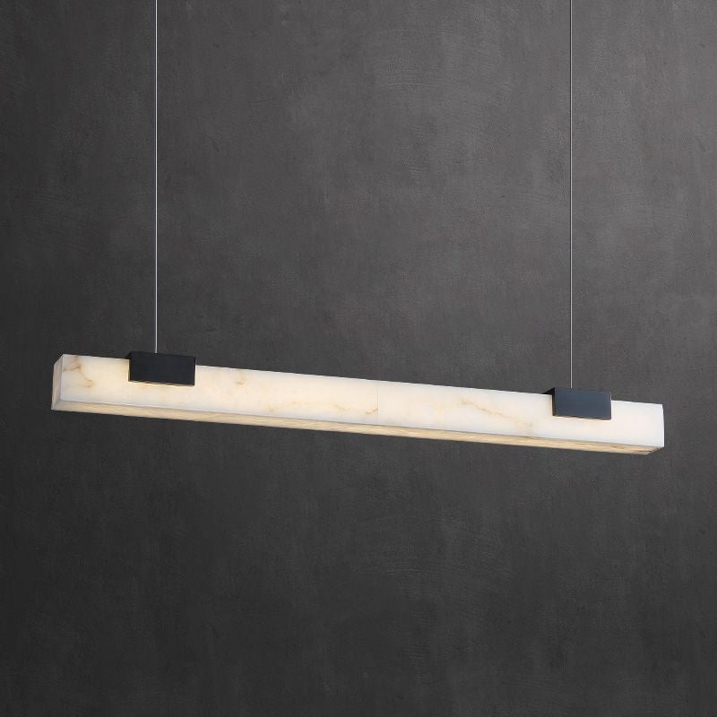 Alabaster Square Pillar Dining Chandelier - 47.24" Lcasivra