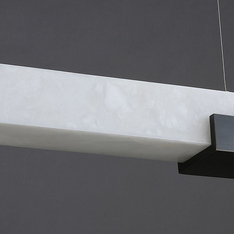 Alabaster Square Pillar Dining Chandelier - 47.24" Lcasivra