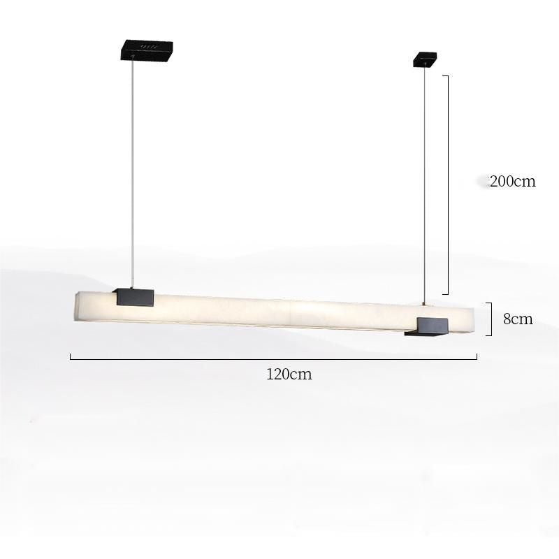 Alabaster Square Pillar Dining Chandelier - 47.24" Lcasivra
