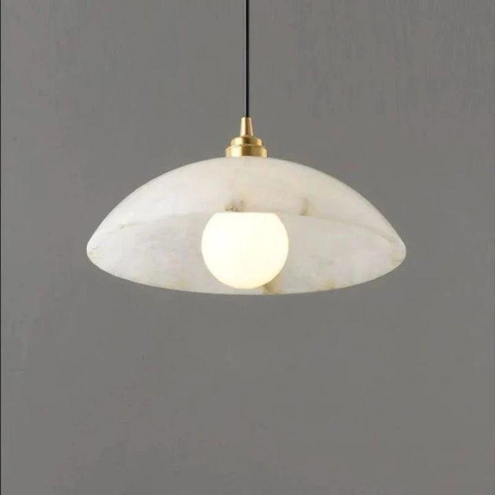Alabaster Umbrella Pendant - 15.7" Dcasivra