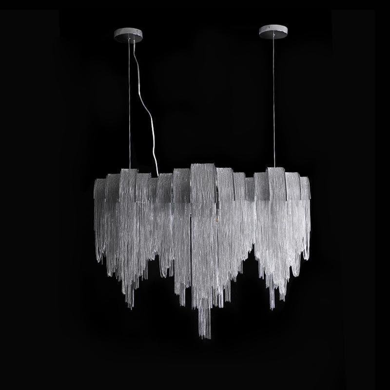 Alana Aluminum Chain Tassel Long Branch Chandelier Light 35" - W35" X H29"casivra