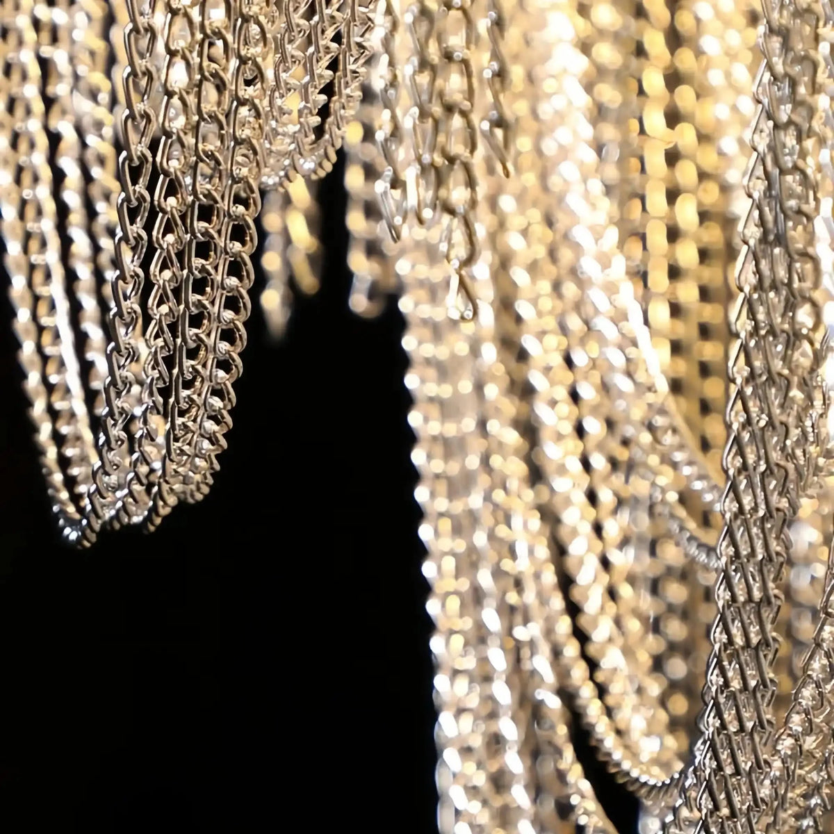 Alana Aluminum Chain Tassel Long Branch Chandelier Light 35" - W35" X H29"casivra