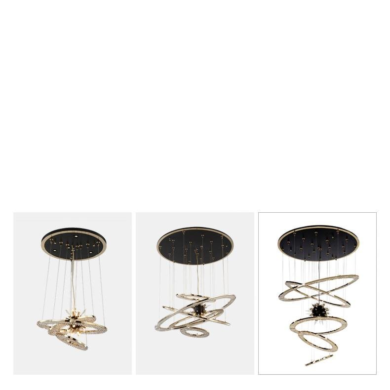 Aleron Crystal Ring Sputnik Chandelier - 24"w x 26"hcasivra