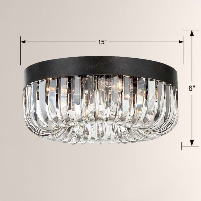 Alice 5 Light Round Flushmount 15" - casivra