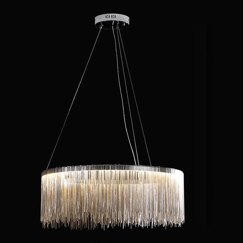 Alisa Luxury Round Chain Tassel Chandelier - W20" X H12"casivra