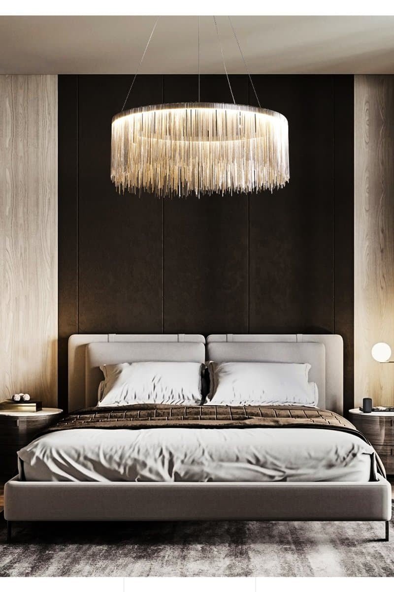 Alisa Luxury Round Chain Tassel Chandelier - W20" X H12"casivra