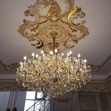 Allumage Extra Wide Classic Crystal Chandelier - 24" Width x 22" Height 6 LightsGoldClear Crystalcasivra