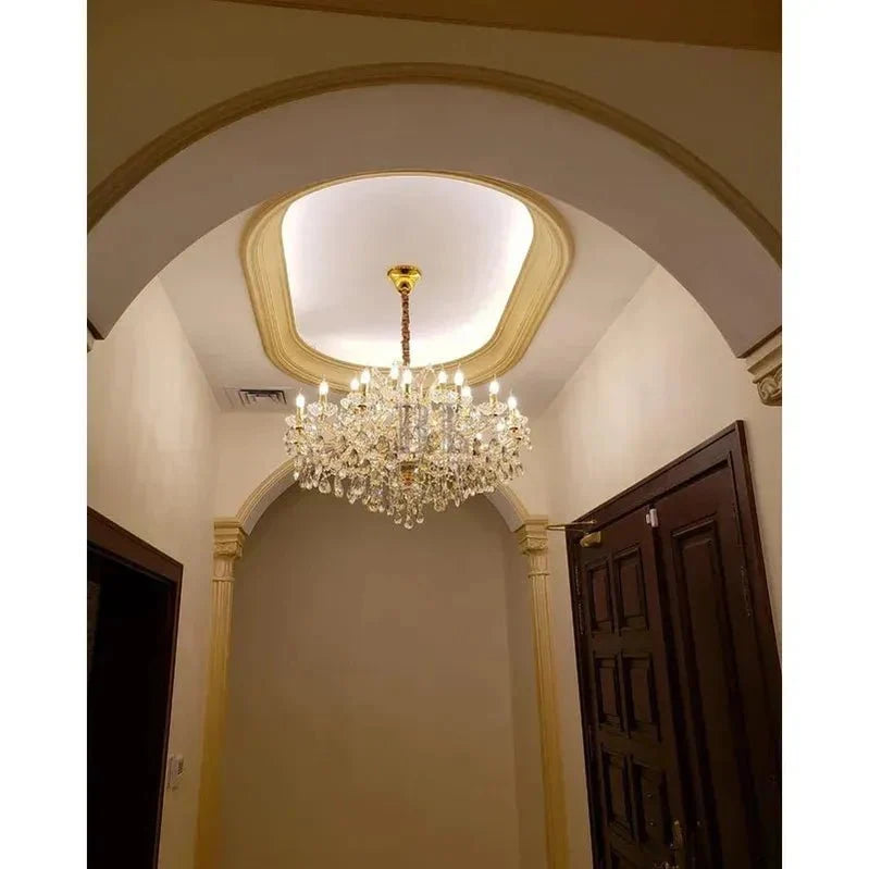 Allumage Extra Wide Classic Crystal Chandelier - 24" Width x 22" Height 6 LightsGoldClear Crystalcasivra