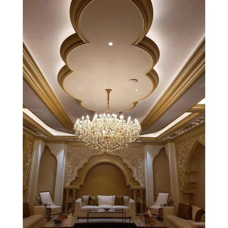 Allumage Extra Wide Classic Crystal Chandelier - 24" Width x 22" Height 6 LightsGoldClear Crystalcasivra