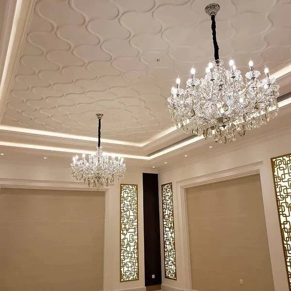 Allumage Extra Wide Classic Crystal Chandelier - 24" Width x 22" Height 6 LightsGoldClear Crystalcasivra