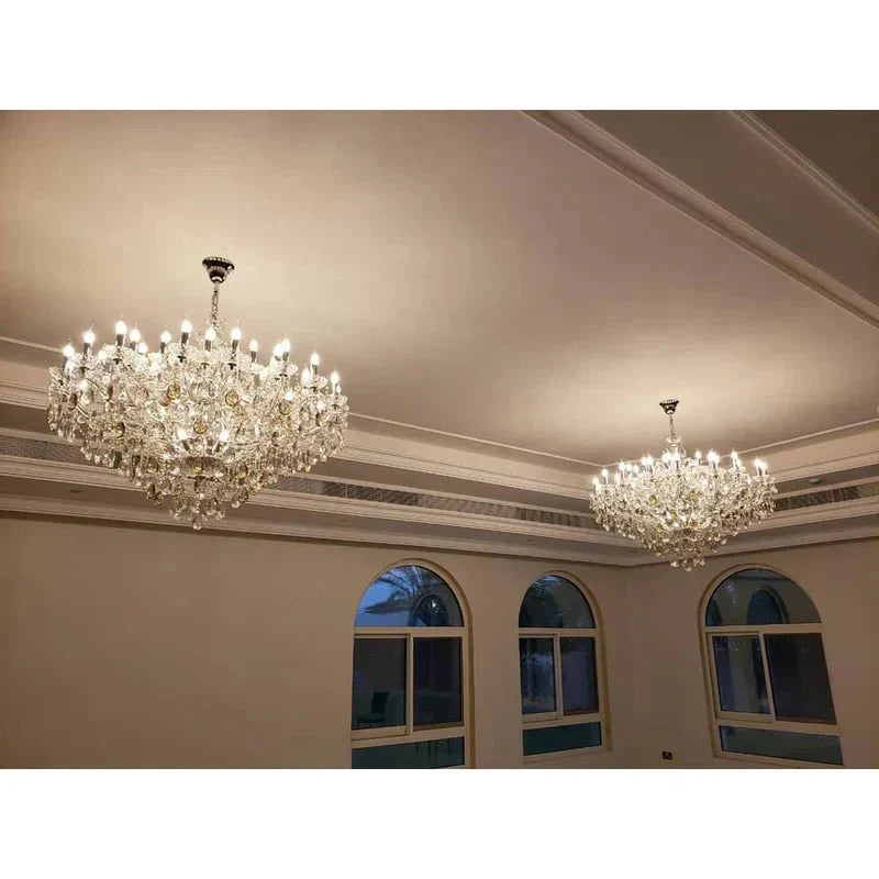 Allumage Extra Wide Classic Crystal Chandelier - 24" Width x 22" Height 6 LightsGoldClear Crystalcasivra