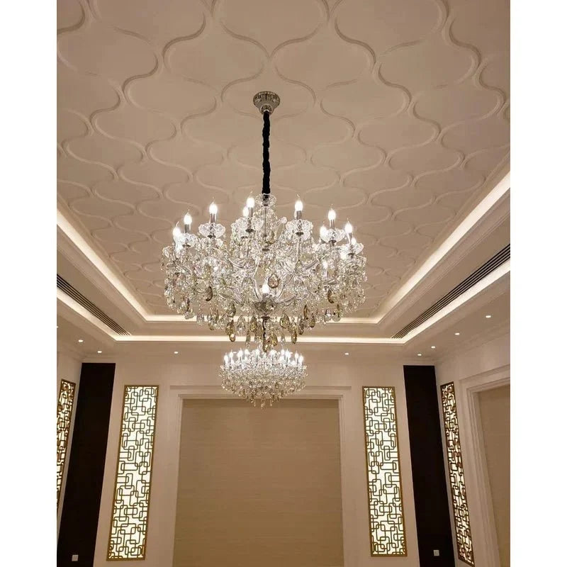 Allumage Extra Wide Classic Crystal Chandelier - 24" Width x 22" Height 6 LightsGoldClear Crystalcasivra