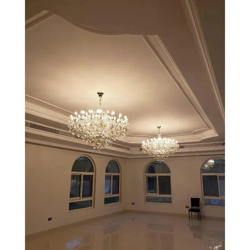 Allumage Extra Wide Classic Crystal Chandelier - 24" Width x 22" Height 6 LightsGoldClear Crystalcasivra