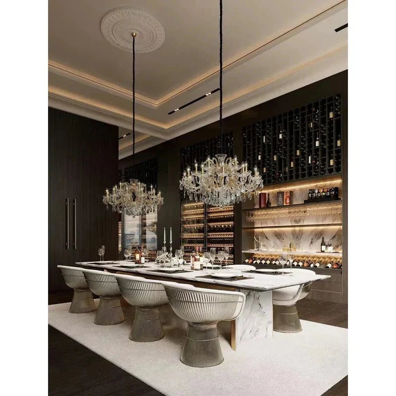Allumage Extra Wide Classic Crystal Chandelier - 24" Width x 22" Height 6 LightsGoldClear Crystalcasivra