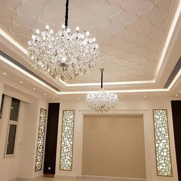 Allumage Extra Wide Classic Crystal Chandelier - 24" Width x 22" Height 6 LightsGoldClear Crystalcasivra