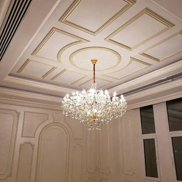 Allumage Extra Wide Classic Crystal Chandelier - 24" Width x 22" Height 6 LightsGoldClear Crystalcasivra