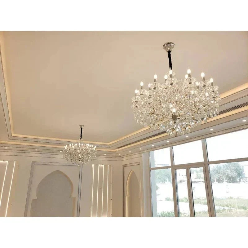 Allumage Extra Wide Classic Crystal Chandelier - 24" Width x 22" Height 6 LightsGoldClear Crystalcasivra