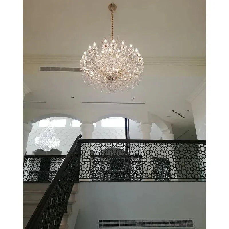 Allumage Extra Wide Classic Crystal Chandelier - 24" Width x 22" Height 6 LightsGoldClear Crystalcasivra
