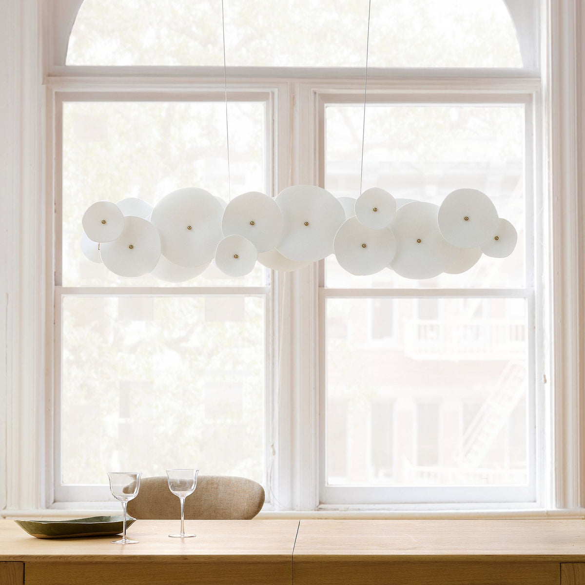 Amara Ceramic Linear Chandelier (50") - casivra