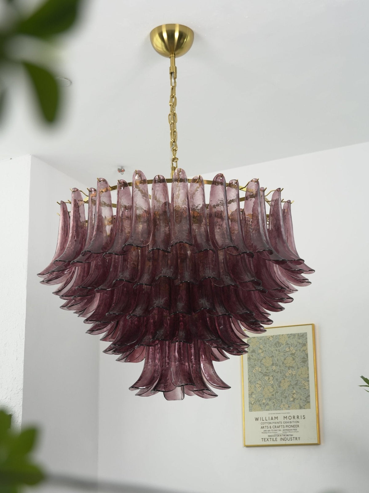 Amethyst Bloom Chandelier - ∅ 39.4″ x H 27.6″Gold & Amethystcasivra