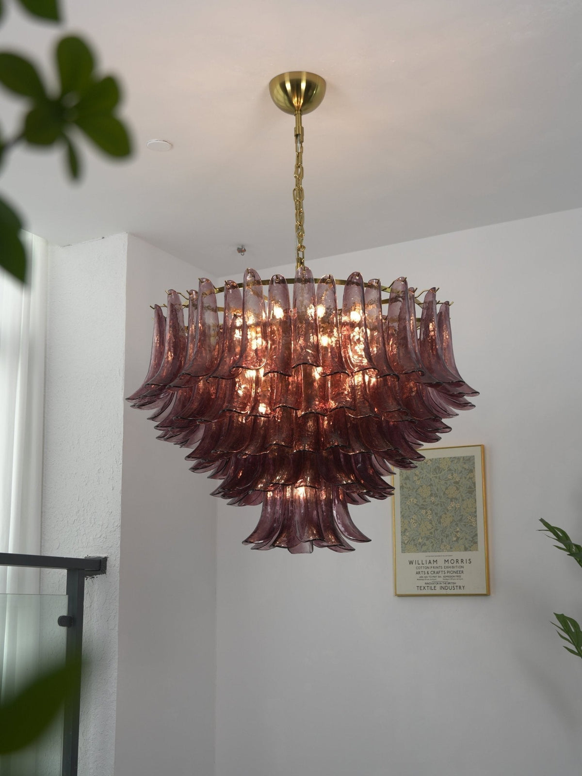 Amethyst Bloom Chandelier - ∅ 39.4″ x H 27.6″Gold & Amethystcasivra