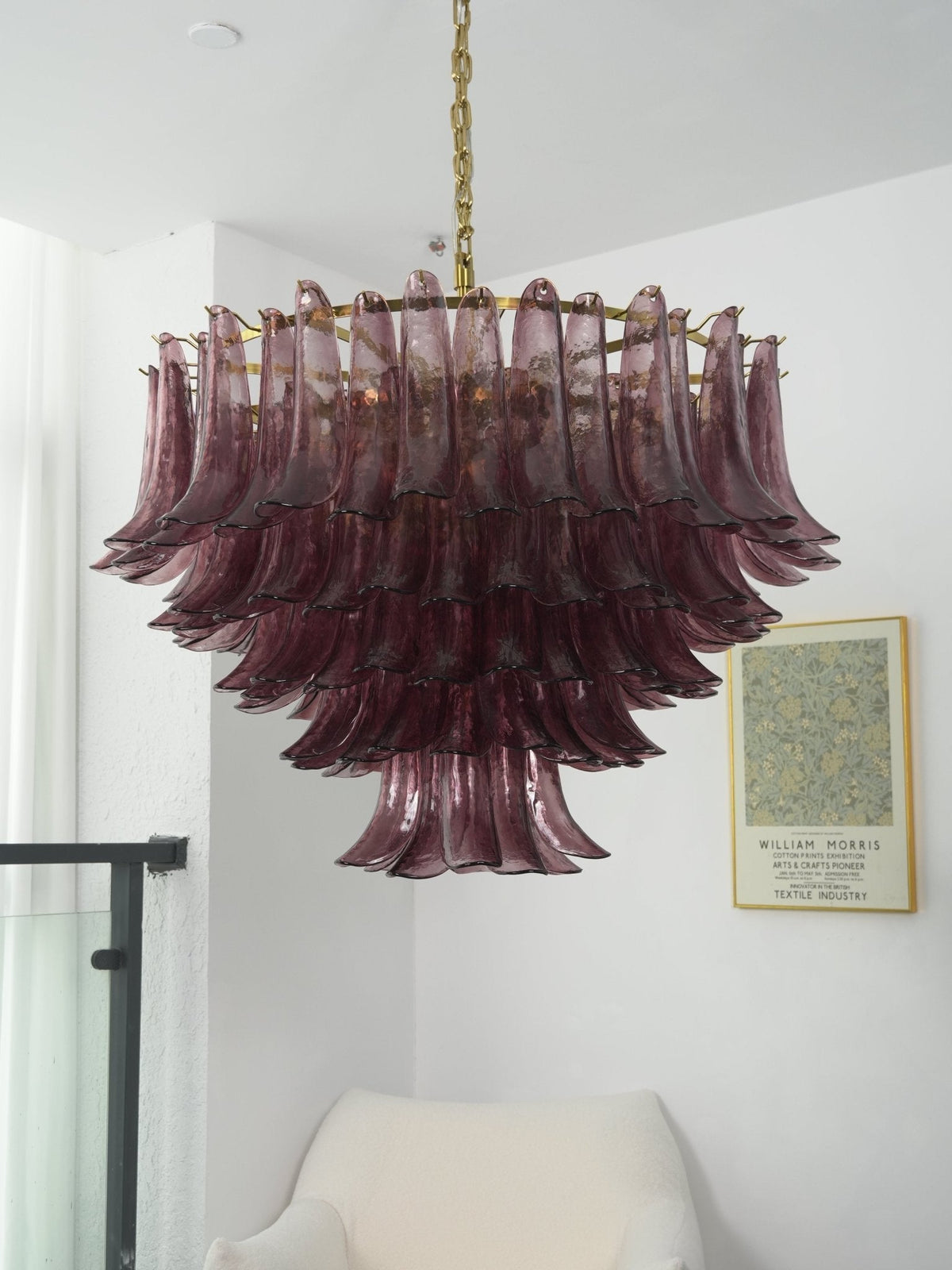 Amethyst Bloom Chandelier - ∅ 39.4″ x H 27.6″Gold & Amethystcasivra
