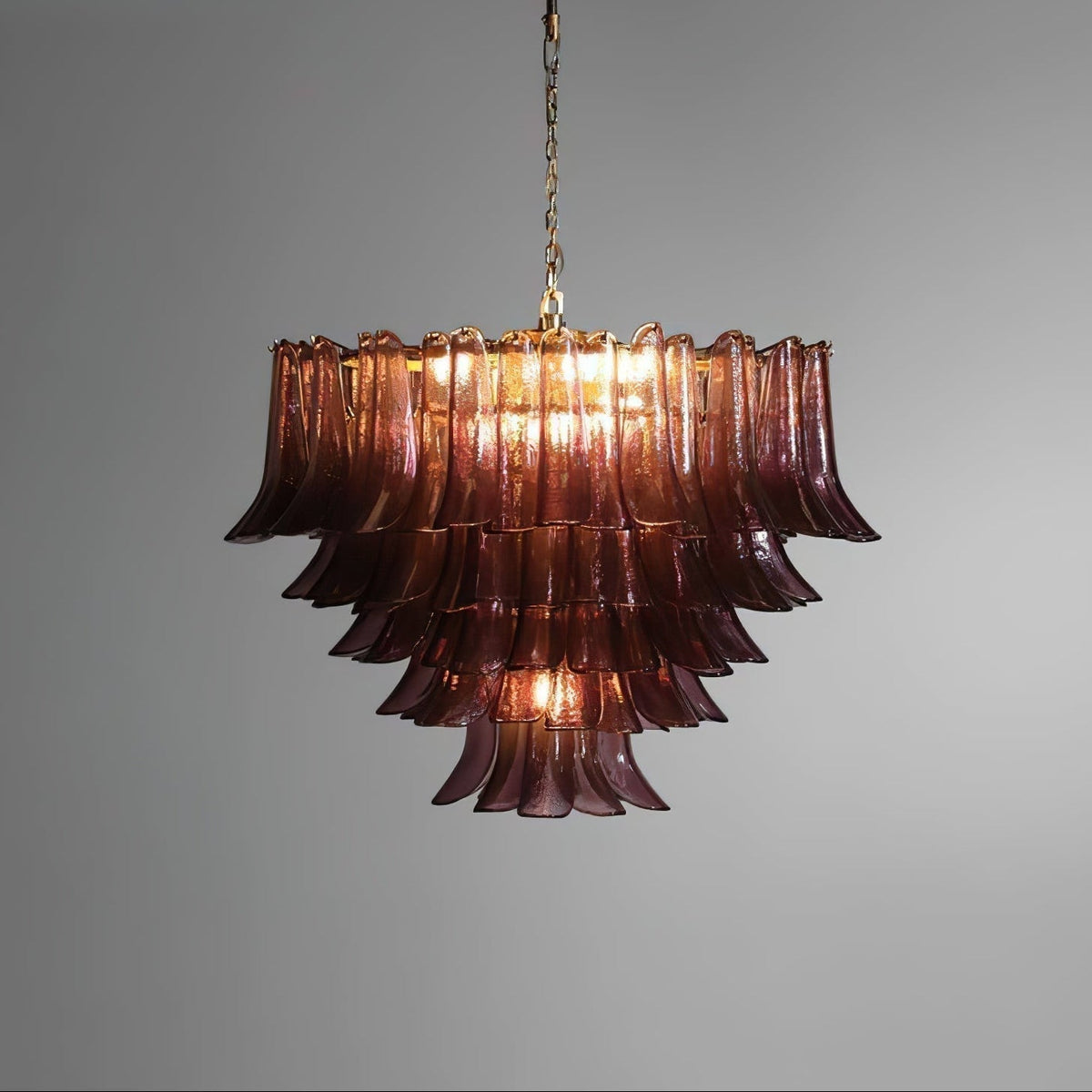 Amethyst Bloom Chandelier - ∅ 39.4″ x H 27.6″Gold & Amethystcasivra
