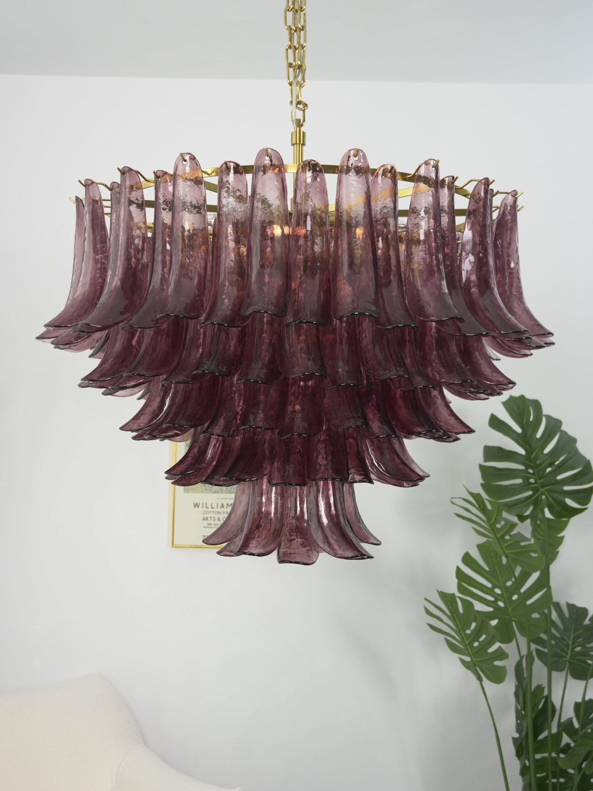 Amethyst Bloom Chandelier - ∅ 39.4″ x H 27.6″Gold & Amethystcasivra