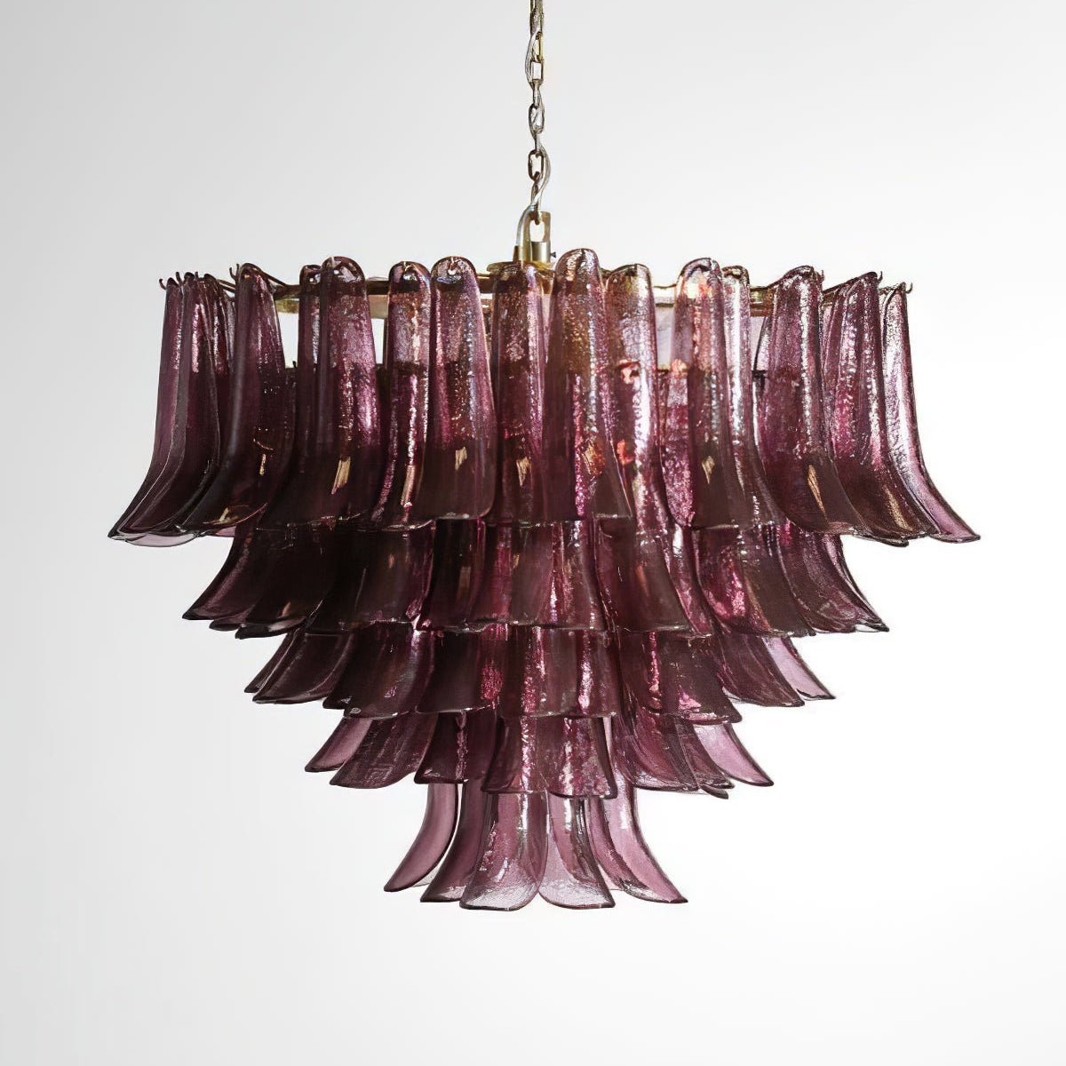 Amethyst Bloom Chandelier - ∅ 39.4″ x H 27.6″Gold & Amethystcasivra