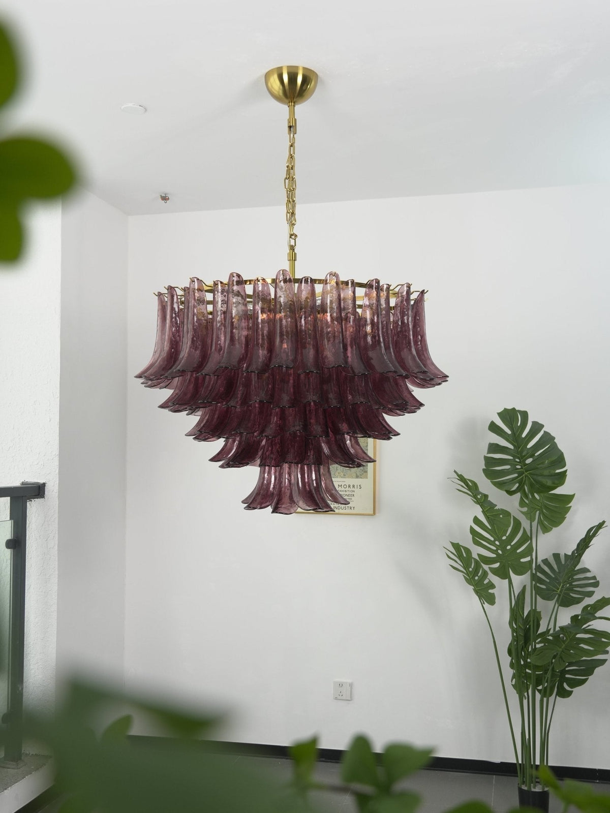Amethyst Bloom Chandelier - ∅ 39.4″ x H 27.6″Gold & Amethystcasivra