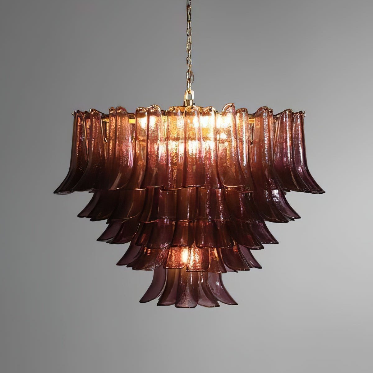 Amethyst Bloom Chandelier - ∅ 39.4″ x H 27.6″Gold & Amethystcasivra