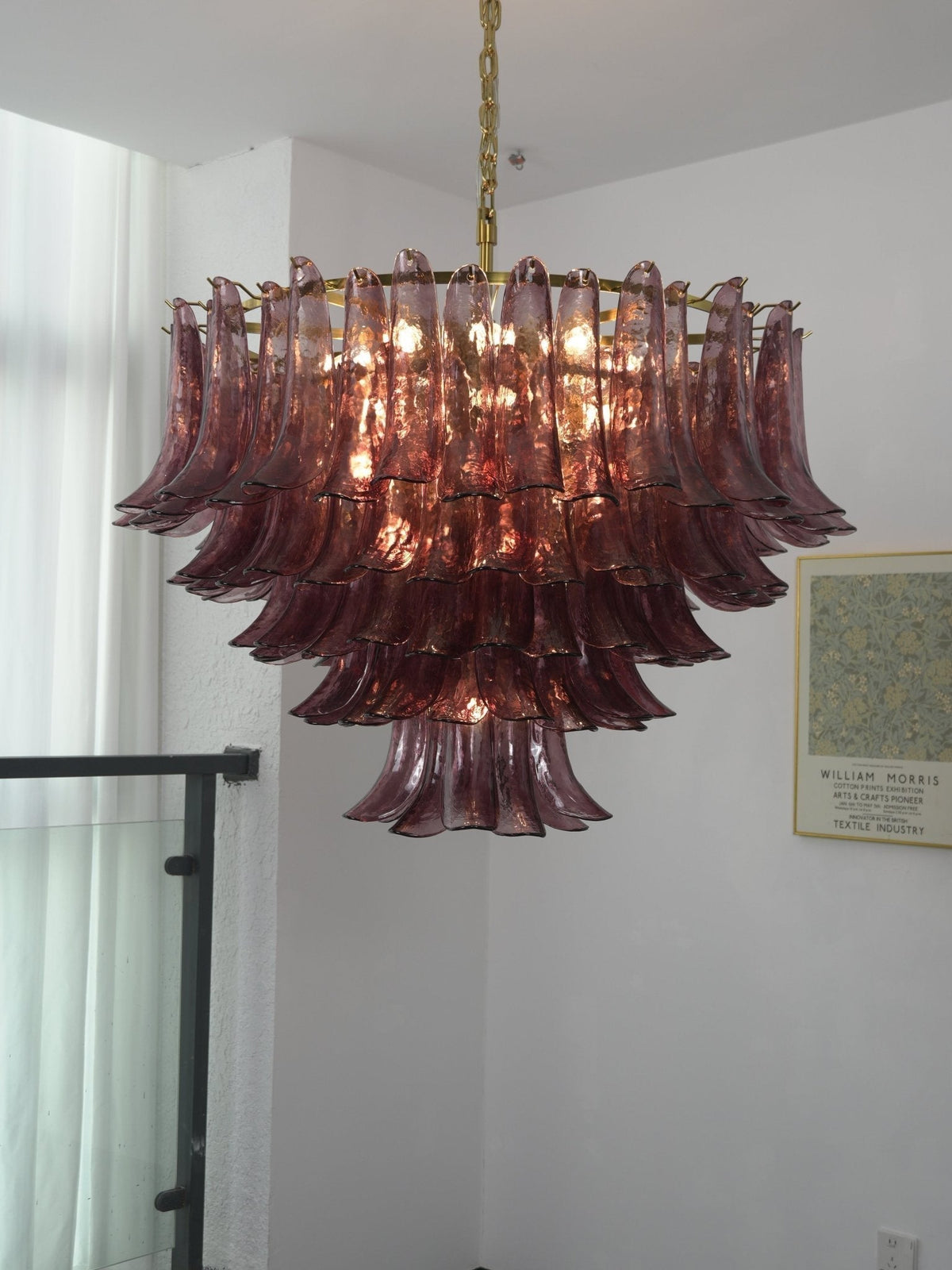 Amethyst Bloom Chandelier - ∅ 39.4″ x H 27.6″Gold & Amethystcasivra