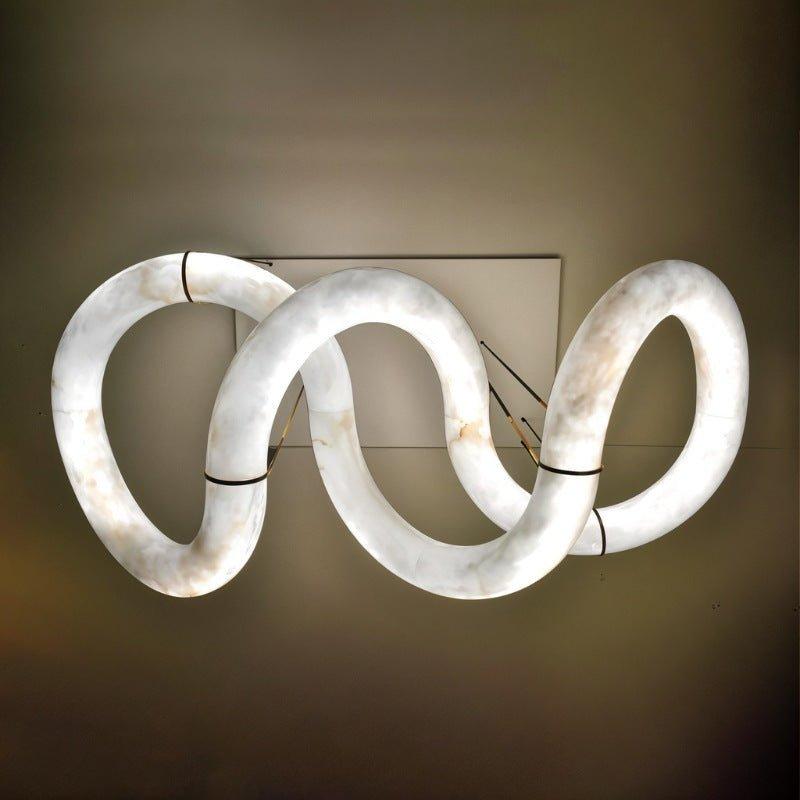 Ametris Alabaster Chandelier Light - L30.7"(79cm) x W21.6"(55cm) x H70.5"(178cm)Warm White (3000K)casivra