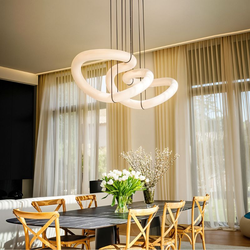 Ametris Alabaster Chandelier Light - L30.7"(79cm) x W21.6"(55cm) x H70.5"(178cm)Warm White (3000K)casivra