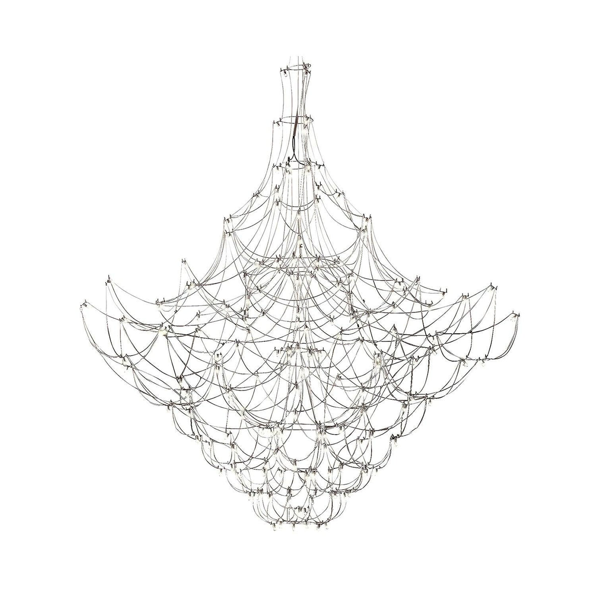 Amos Light Group Chandelier - Φ 31.5″ x H 31.5″ / Dia 80cm x H 80cmChromeWarm Lightcasivra