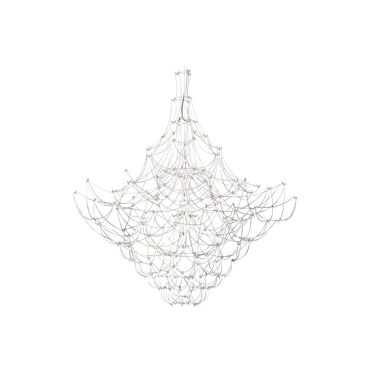 Amos Light Group Chandelier - Φ 31.5″ x H 31.5″ / Dia 80cm x H 80cmChromeWarm Lightcasivra