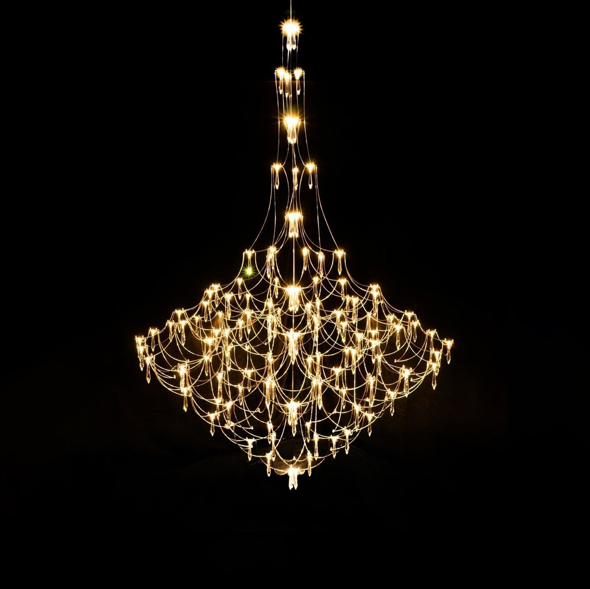 Amos Light Group Chandelier - Φ 39.4″ x H 66.9″ / Dia 100cm x H 170cmGoldWarm Lightcasivra