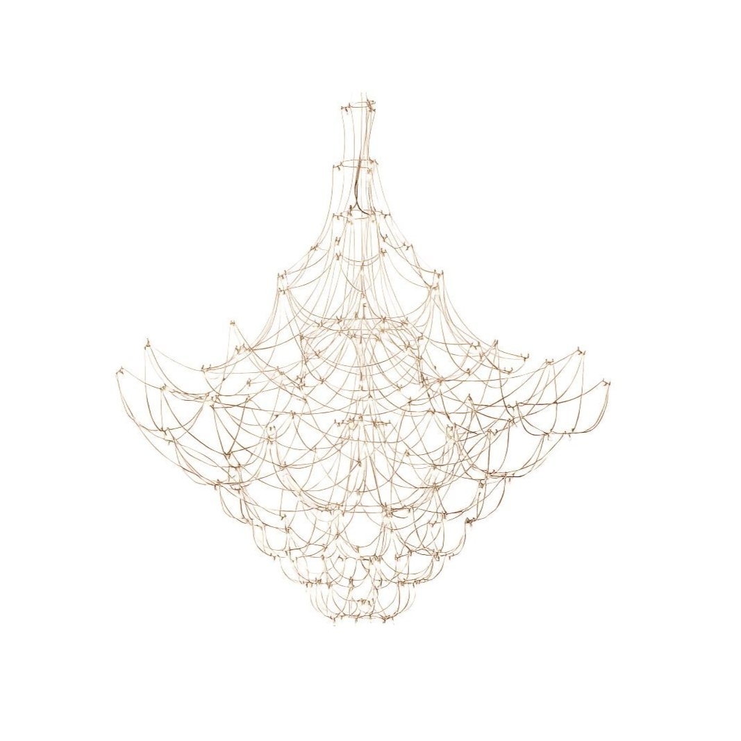 Amos Light Group Chandelier - Φ 78.7″ x H 78.7″ / Dia 200cm x H 200cmGoldWarm Lightcasivra