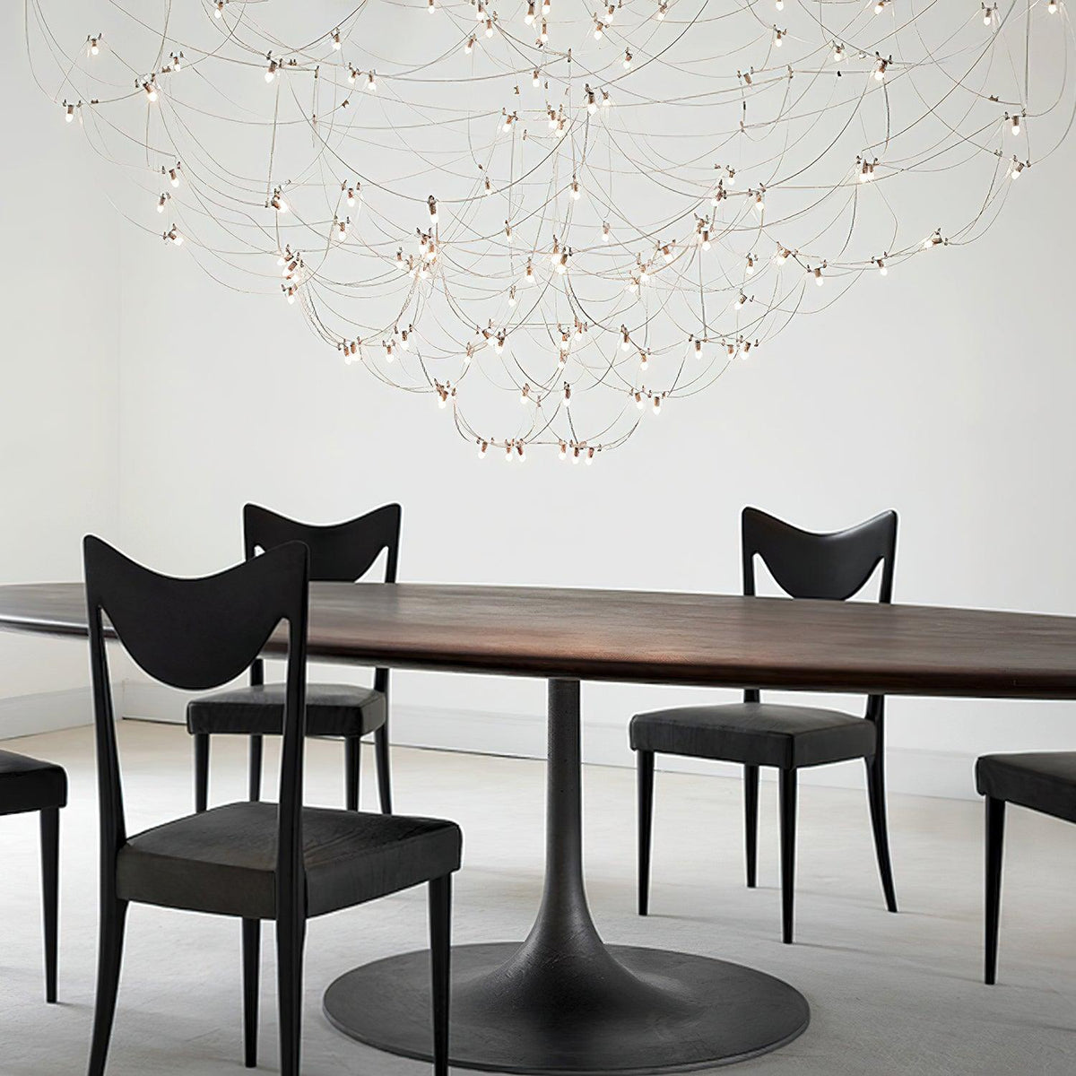 Amos Light Group Chandelier - Φ 78.7″ x H 78.7″ / Dia 200cm x H 200cmChromeWarm Lightcasivra