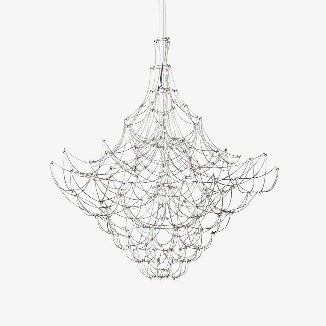 Amos Light Group Chandelier - Φ 31.5″ x H 31.5″ / Dia 80cm x H 80cmChromeWarm Lightcasivra