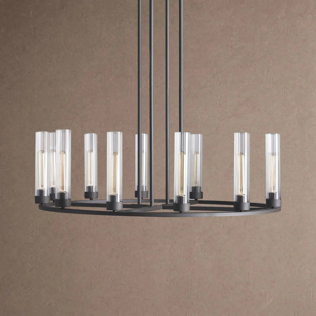 Alaric Round Chandelier 10/12 Light - 40" 12-LightBlackcasivra