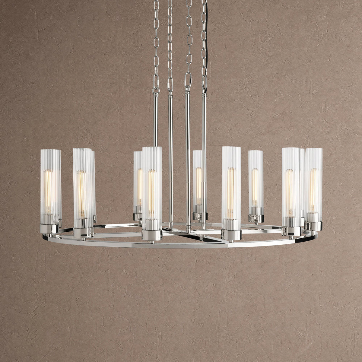 Alaric Round Chandelier 10/12 Light - 40" 12-LightNickelcasivra