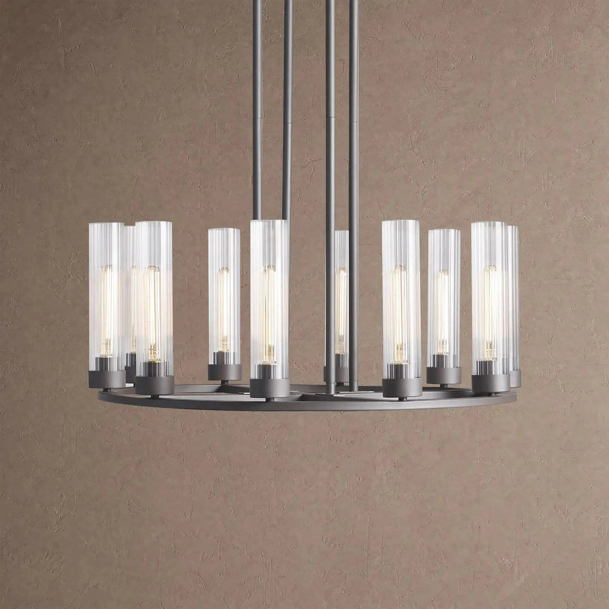 Alaric Round Chandelier 10/12 Light - 30" 10-LightBlackcasivra